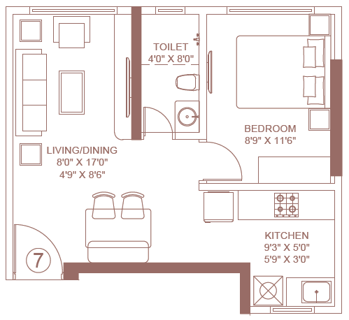 Flat No 7 395 Sq.Ft